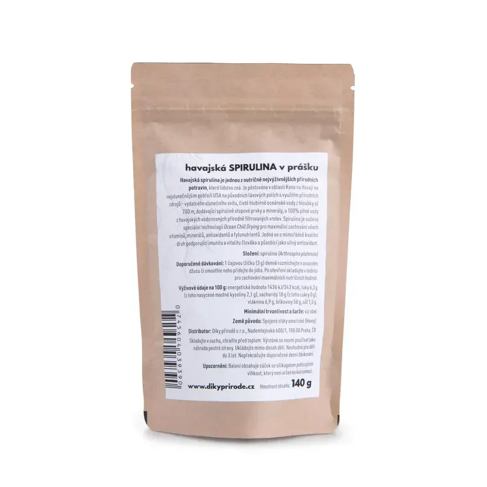 Díky přírodě Havajská spirulina prášek 140 g